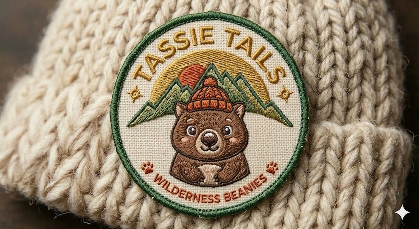 Tassie Animal Patch Beanie