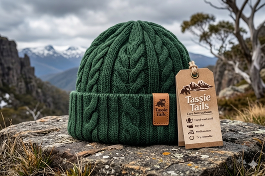 Green Merino Wool Beanie