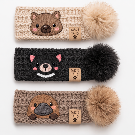 Tassie Animal Wool Headbands